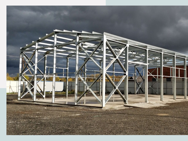 Двускатные ангары в Снежинск от 624 руб. за квадрат