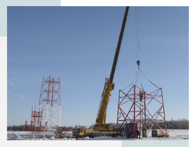 Монтаж вышек связи в Снежинске