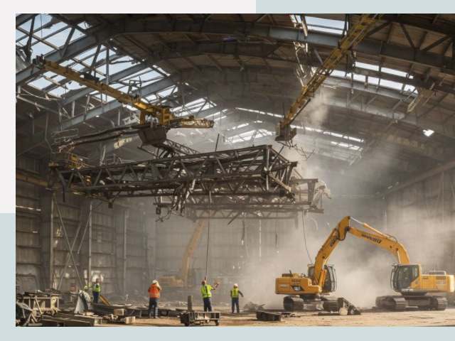 Демонтаж ангаров в Снежинске от 624 руб. за м²