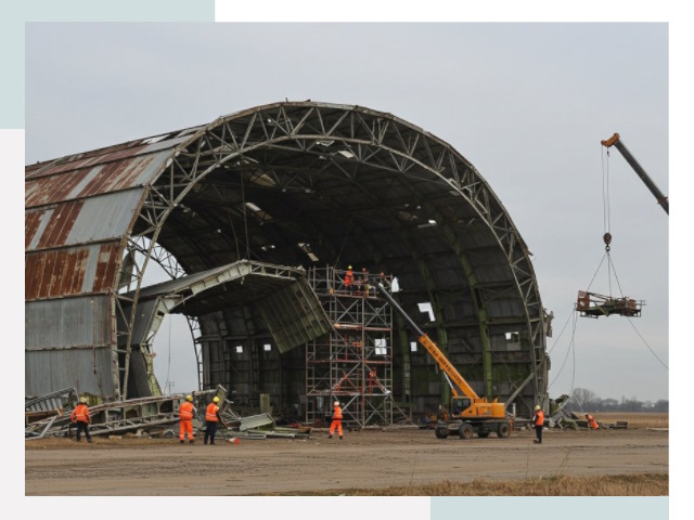 Демонтаж ангаров в Снежинске