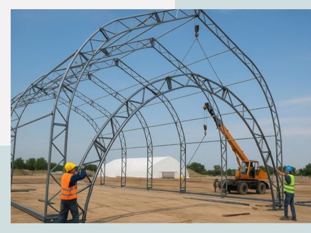 Монтаж ангаров в Снежинске от 624 руб. - Надежно и быстро